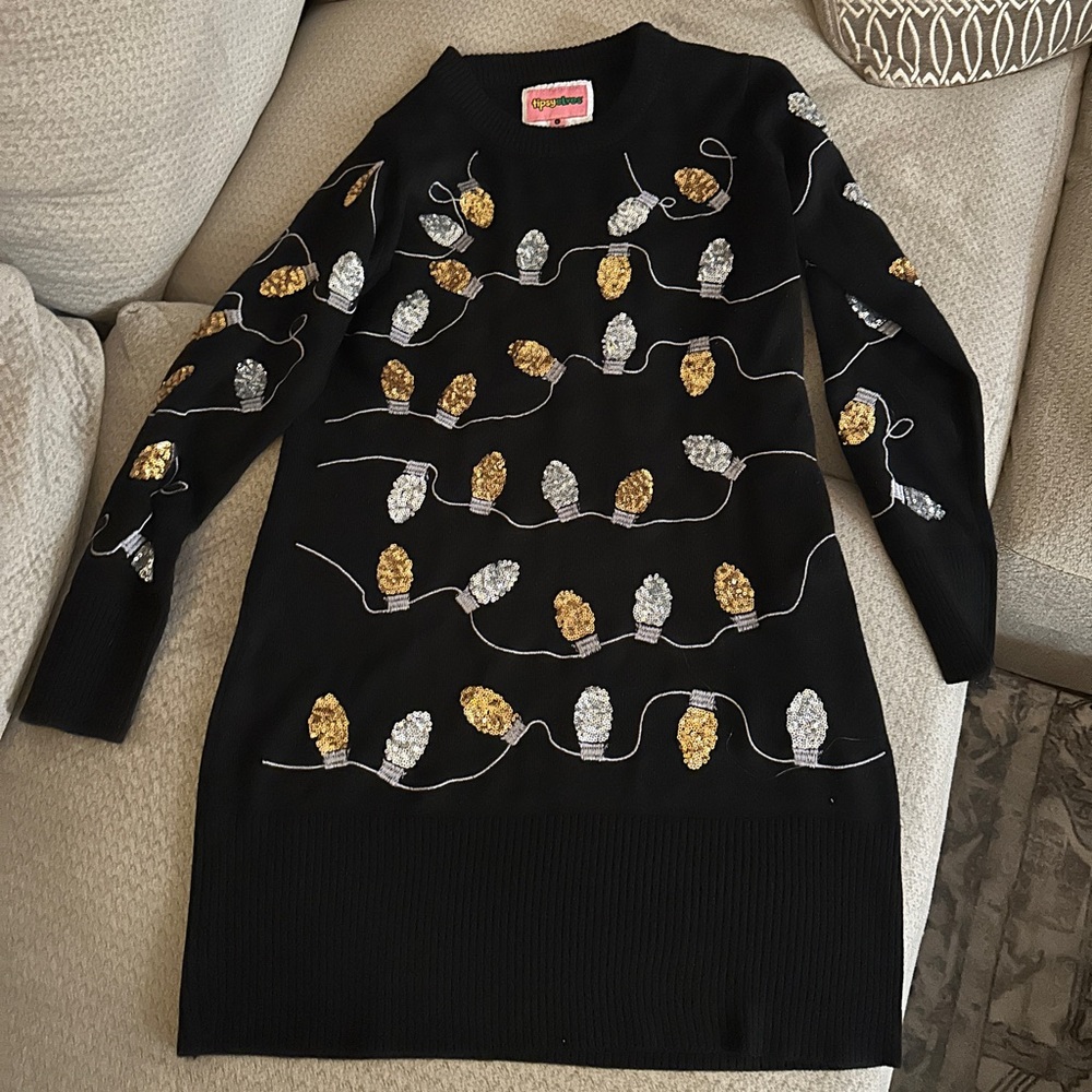 Tipsy Elves Sparkle Christmas Sweater Dress